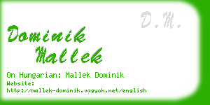 dominik mallek business card